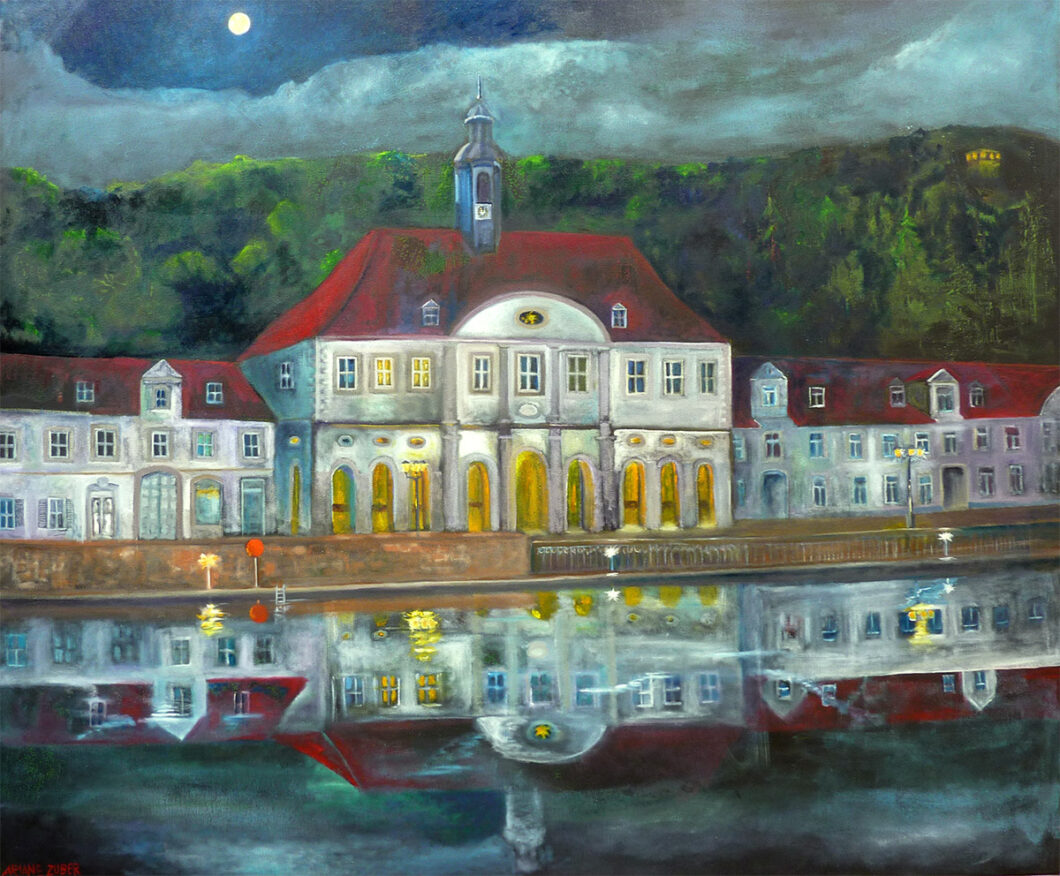 Rathaus Bad Karlshafen, GEmälde von Ariane Zuber, 110x130 cm