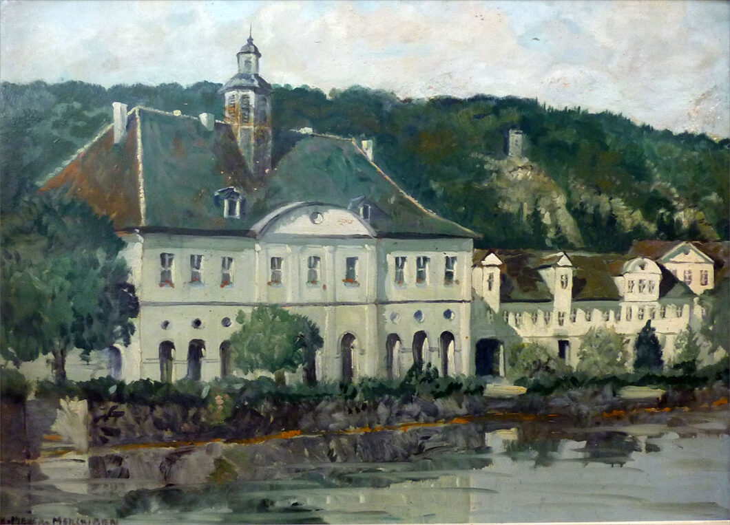 Helene Meyer-Moringen, Rathaus Bad KArlshafen, Öl auf Malplatte